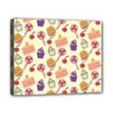 Food Illustration Cupcake Pattern Lollipop Canvas 10  x 8  (Stretched) View1