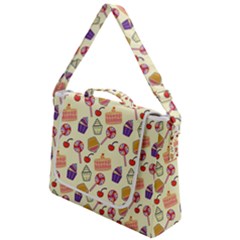 Food Illustration Cupcake Pattern Lollipop Box Up Messenger Bag by Amaryn4rt