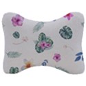 Template-flower Velour Seat Head Rest Cushion View1