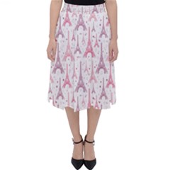 Eiffel Tower Pattern Wallpaper Classic Midi Skirt by Amaryn4rt