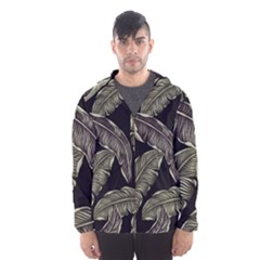 Jungle Sheets Tropical Pattern Men s Hooded Windbreaker