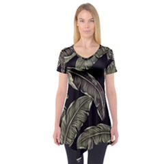 Jungle Sheets Tropical Pattern Short Sleeve Tunic  by Amaryn4rt