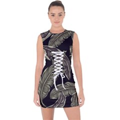 Jungle Sheets Tropical Pattern Lace Up Front Bodycon Dress by Amaryn4rt