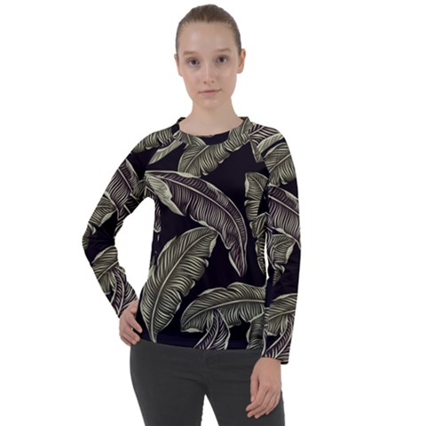 Jungle Sheets Tropical Pattern Women s Long Sleeve Raglan Tee by Amaryn4rt