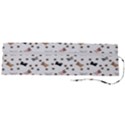 Illustration Cartoon Cat Paw Background Pattern Cute Roll Up Canvas Pencil Holder (L) View2