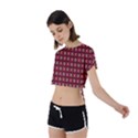 Kaleidoscope Seamless Pattern Tie Back Short Sleeve Crop Tee View2