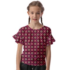 Kaleidoscope Seamless Pattern Kids  Cut Out Flutter Sleeves by Amaryn4rt