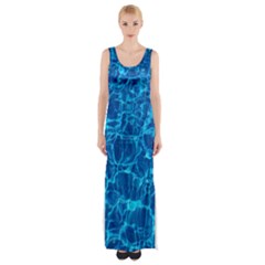 Water Thigh Split Maxi Dress by nateshop