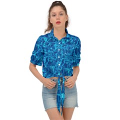 Water Tie Front Shirt  by nateshop