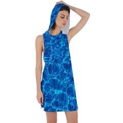 Water Racer Back Hoodie Dress by nateshop