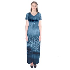 Water-water Short Sleeve Maxi Dress by nateshop