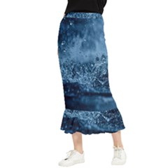 Water-water Maxi Fishtail Chiffon Skirt