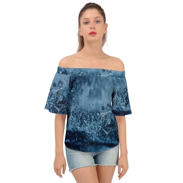 Water-water Off Shoulder Short Sleeve Top