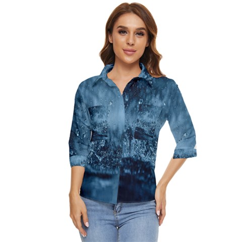 Water-water Women s Quarter Sleeve Pocket Shirt by nateshop