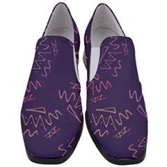 Background Abstract Pattern Design Women Slip On Heel Loafers by Wegoenart