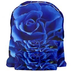 Blue Roses Flowers Plant Romance Giant Full Print Backpack by Wegoenart