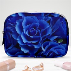 Blue Roses Flowers Plant Romance Make Up Pouch (small) by Wegoenart