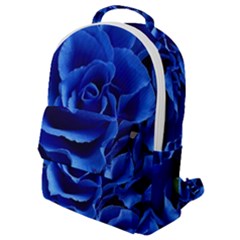 Blue Roses Flowers Plant Romance Flap Pocket Backpack (small) by Wegoenart