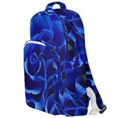 Blue Roses Flowers Plant Romance Double Compartment Backpack by Wegoenart