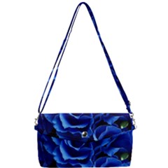 Blue Roses Flowers Plant Romance Removable Strap Clutch Bag by Wegoenart