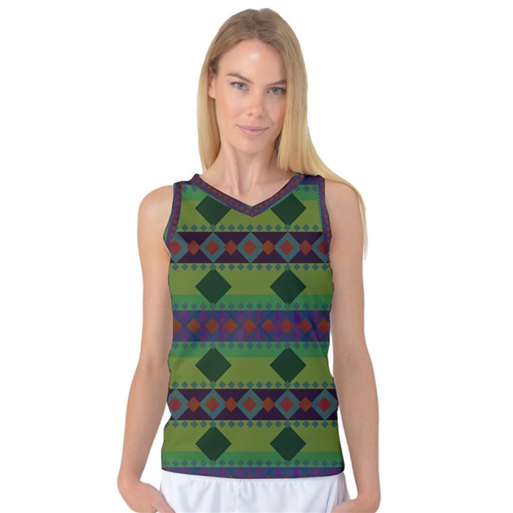 Background Pattern Texture Design Women s Basketball Tank Top