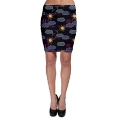 Illustration Cloud Computing Pattern Bodycon Skirt by Wegoenart