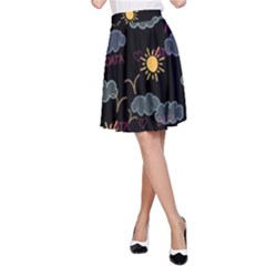 Illustration Cloud Computing Pattern A-line Skirt by Wegoenart