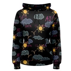 Illustration Cloud Computing Pattern Women s Pullover Hoodie