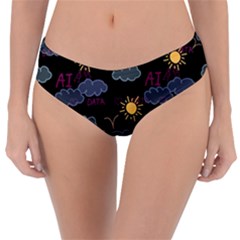 Illustration Cloud Computing Pattern Reversible Classic Bikini Bottoms by Wegoenart