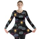 Illustration Cloud Computing Pattern Long Sleeve Tunic  View1