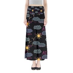 Illustration Cloud Computing Pattern Full Length Maxi Skirt by Wegoenart