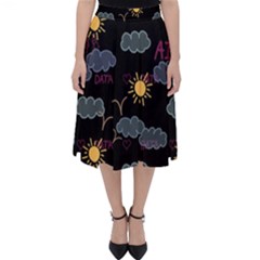 Illustration Cloud Computing Pattern Classic Midi Skirt by Wegoenart