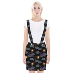 Illustration Cloud Computing Pattern Braces Suspender Skirt by Wegoenart