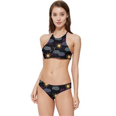 Illustration Cloud Computing Pattern Banded Triangle Bikini Set by Wegoenart