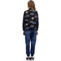 Illustration Cloud Computing Pattern Kid s Short Button Up Puffer Vest	 View4