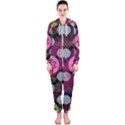 Background Circles Abstract Pattern Hooded Jumpsuit (Ladies) View1