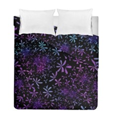 Retro Flower Pattern Design Batik Indonesia Duvet Cover Double Side (full/ Double Size) by Wegoenart