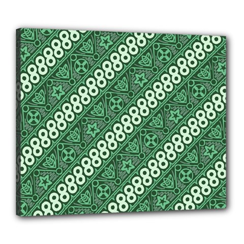 Vector Batik Pattern Java Indonesia Art Canvas 24  X 20  (stretched) by Wegoenart