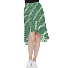 Vector Batik Pattern Java Indonesia Art Frill Hi Low Chiffon Skirt by Wegoenart