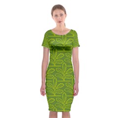 Oak Tree Nature Ongoing Pattern Classic Short Sleeve Midi Dress by Mariart