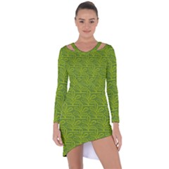 Oak Tree Nature Ongoing Pattern Asymmetric Cut-out Shift Dress by Mariart