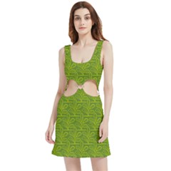 Oak Tree Nature Ongoing Pattern Velvet Cutout Dress by Mariart