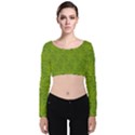 Oak Tree Nature Ongoing Pattern Velvet Long Sleeve Crop Top View1