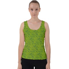 Oak Tree Nature Ongoing Pattern Velvet Tank Top