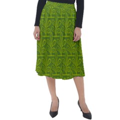 Oak Tree Nature Ongoing Pattern Classic Velour Midi Skirt 