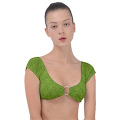 Oak Tree Nature Ongoing Pattern Cap Sleeve Ring Bikini Top