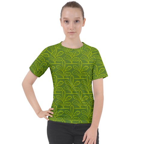 Oak Tree Nature Ongoing Pattern Women s Sport Raglan Tee by Mariart