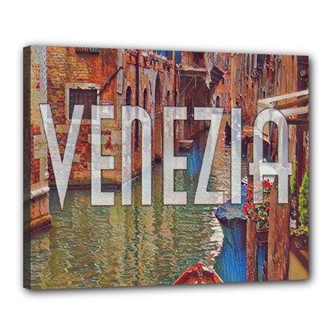 Venezia Boat Tour  Canvas 20  X 16  (stretched) by ConteMonfrey