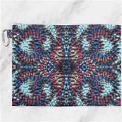 Blue Onn Burgundy Canvas Cosmetic Bag (xxxl) by kaleidomarblingart