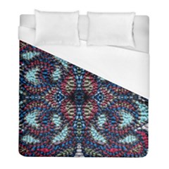 Blue Onn Burgundy Duvet Cover (full/ Double Size) by kaleidomarblingart